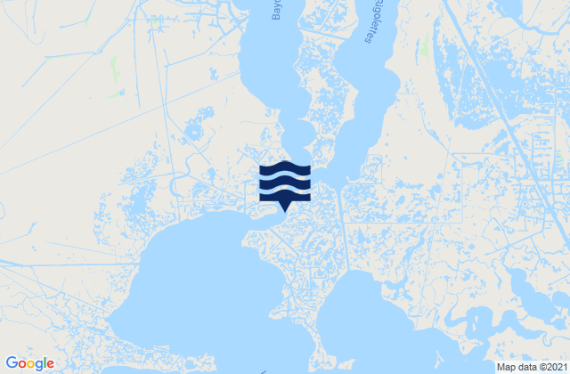 Karte der Gezeiten Lafitte Barataria Waterway, United States