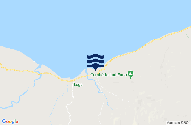 Karte der Gezeiten Laga, Timor Leste