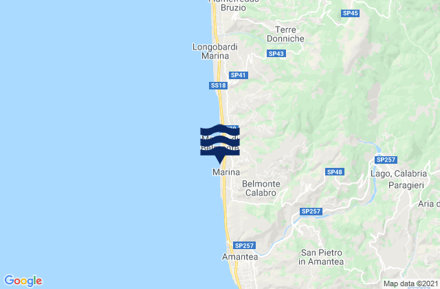 Karte der Gezeiten Lago, Italy