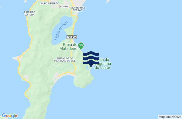 Karte der Gezeiten Lagoinha do Leste, Brazil