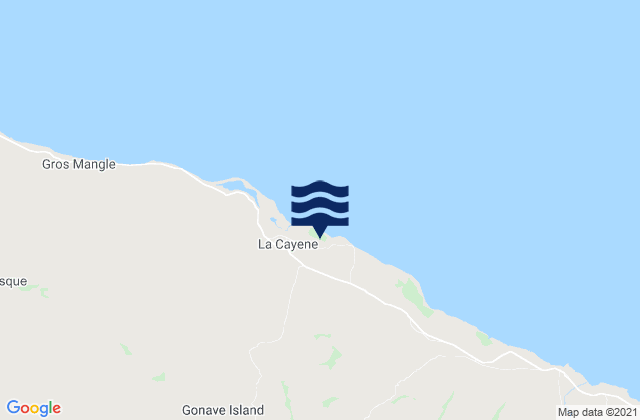 Karte der Gezeiten Lagonav, Haiti