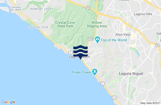 Karte der Gezeiten Laguna Hills, United States