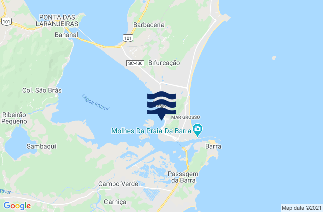 Karte der Gezeiten Laguna, Brazil