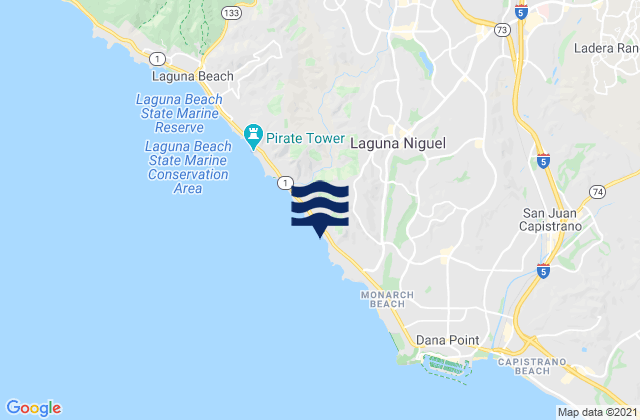 Karte der Gezeiten Laguna Niguel, United States