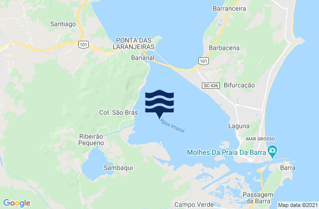 Karte der Gezeiten Laguna, Brazil
