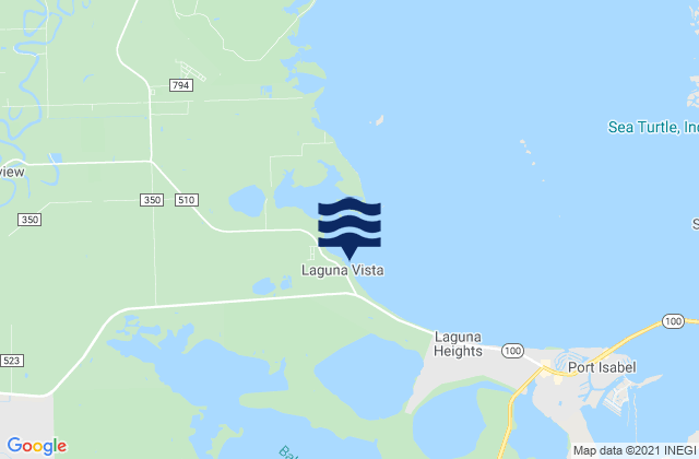 Karte der Gezeiten Laguna Vista, United States