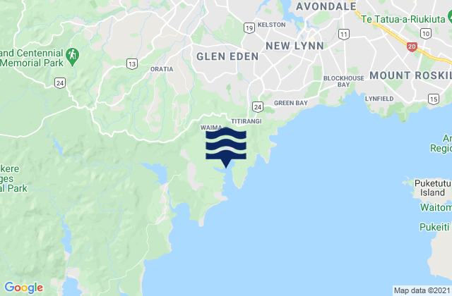 Karte der Gezeiten Laingholm Bay, New Zealand