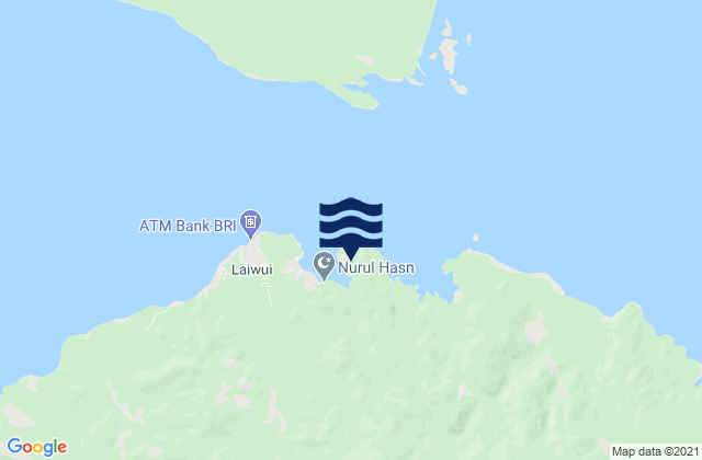 Karte der Gezeiten Laiwui, Indonesia