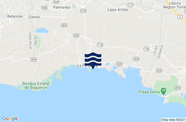 Karte der Gezeiten Lajas Municipio, Puerto Rico