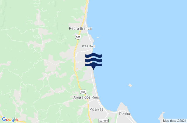 Karte der Gezeiten Laje do Jacques, Brazil
