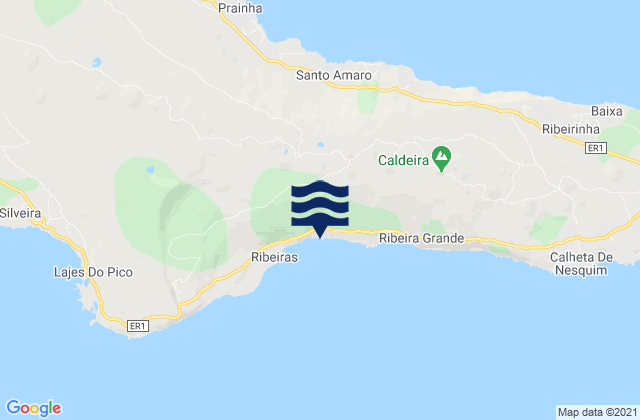 Karte der Gezeiten Lajes do Pico, Portugal