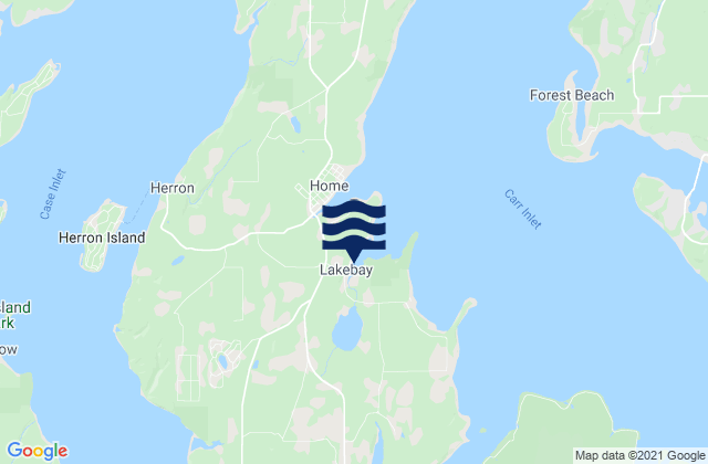 Karte der Gezeiten Lake Bay, United States