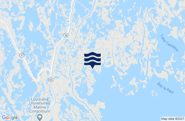 Karte der Gezeiten Lake Boudreaux, United States