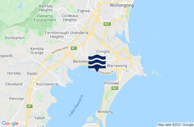 Karte der Gezeiten Lake Heights, Australia