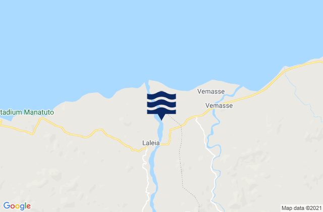 Karte der Gezeiten Laleia, Timor Leste