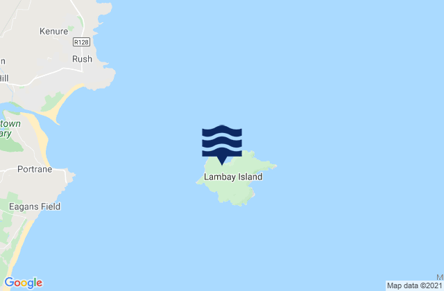Karte der Gezeiten Lambay Island, Ireland