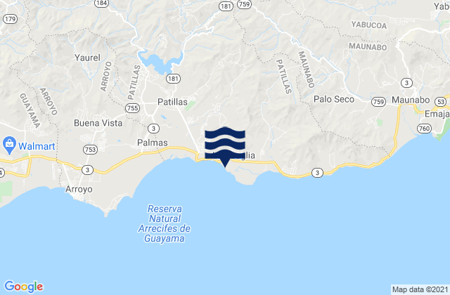 Karte der Gezeiten Lamboglia, Puerto Rico
