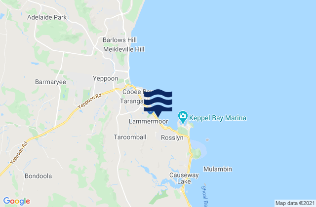 Karte der Gezeiten Lammermoor Beach, Australia