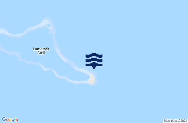 Karte der Gezeiten Lamotrek Atoll, Micronesia
