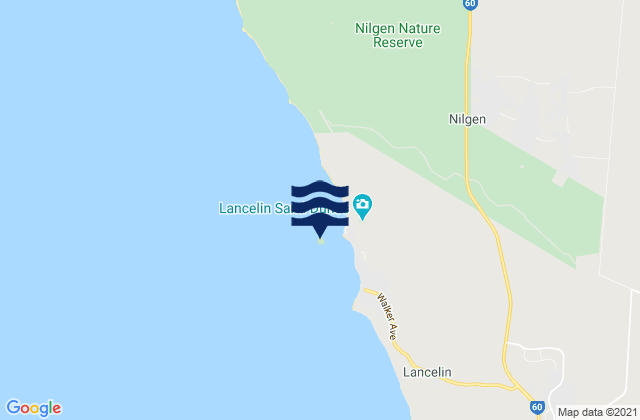 Karte der Gezeiten Lancelin Island, Australia