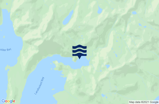 Karte der Gezeiten Landlocked Bay (Port Fidalgo), United States