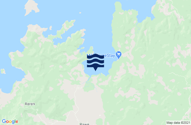 Karte der Gezeiten Lando, Indonesia