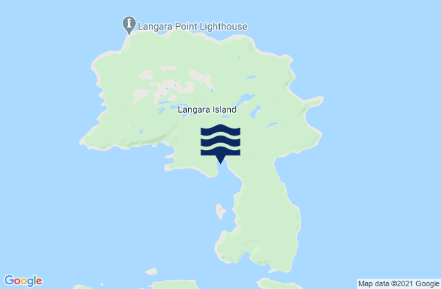 Karte der Gezeiten Langara Island, Canada