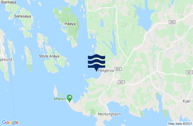 Karte der Gezeiten Langholt Stranda, Norway