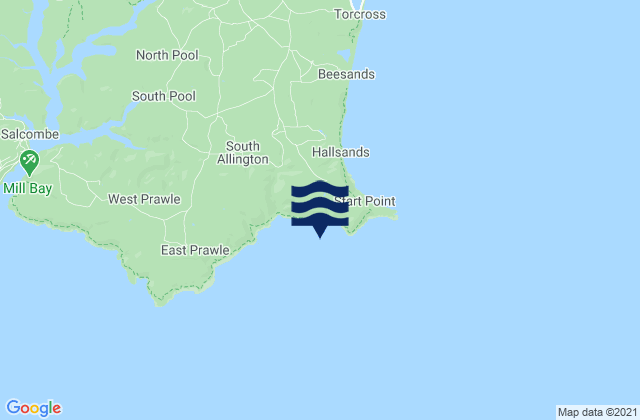 Karte der Gezeiten Lannacombe Bay, United Kingdom