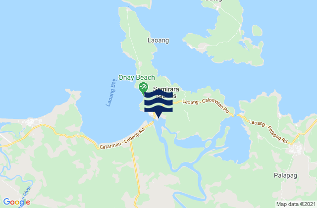 Karte der Gezeiten Laoang (Laoang Island), Philippines