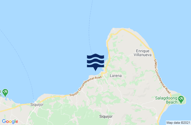 Karte der Gezeiten Larena Siquijor Island, Philippines