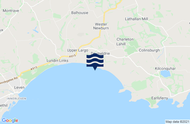 Karte der Gezeiten Largo East Beach, United Kingdom