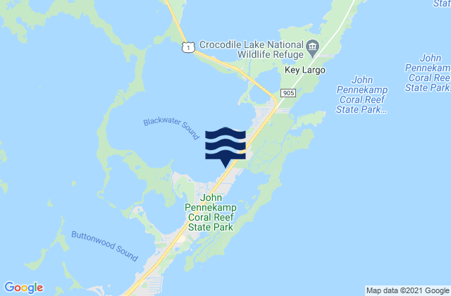 Karte der Gezeiten Largo Sound Key Largo, United States