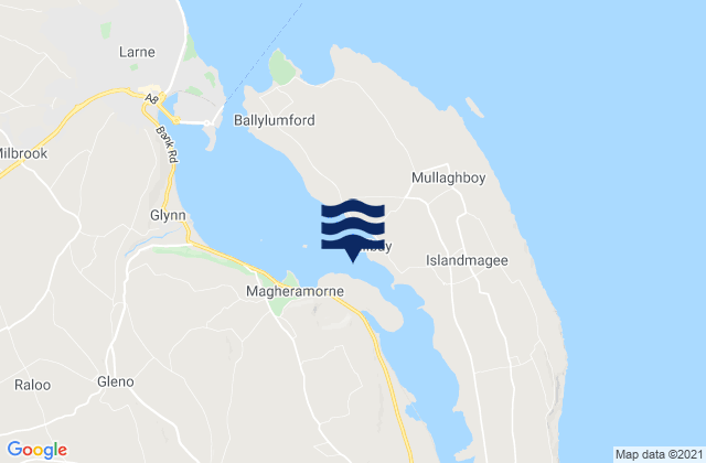 Karte der Gezeiten Larne Lough, United Kingdom
