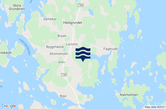 Karte der Gezeiten Larsmo, Finland