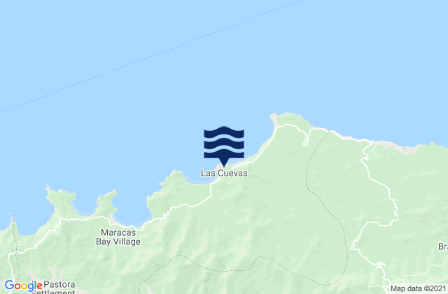 Karte der Gezeiten Las Cuevas, Trinidad and Tobago