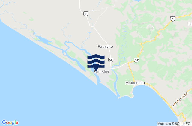 Karte der Gezeiten Las Islitas (Matanchen Bay), Mexico