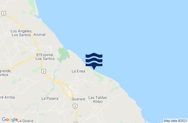 Karte der Gezeiten Las Palmitas, Panama