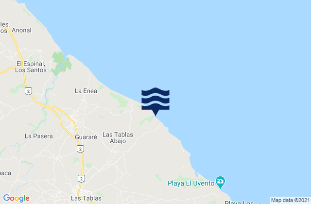 Karte der Gezeiten Las Tablas, Panama