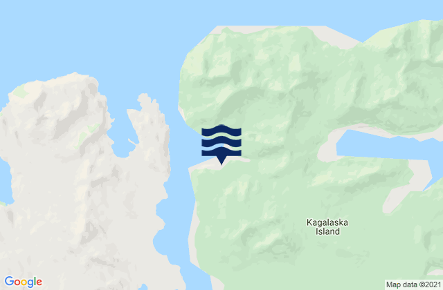 Karte der Gezeiten Laska Cove (Kagalaska Island), United States