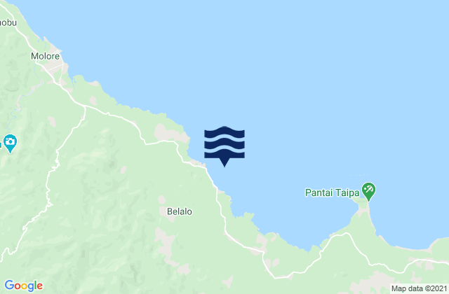 Karte der Gezeiten Lasolo Bay, Indonesia