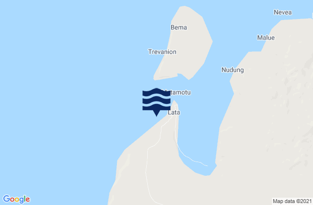 Karte der Gezeiten Lata, Solomon Islands