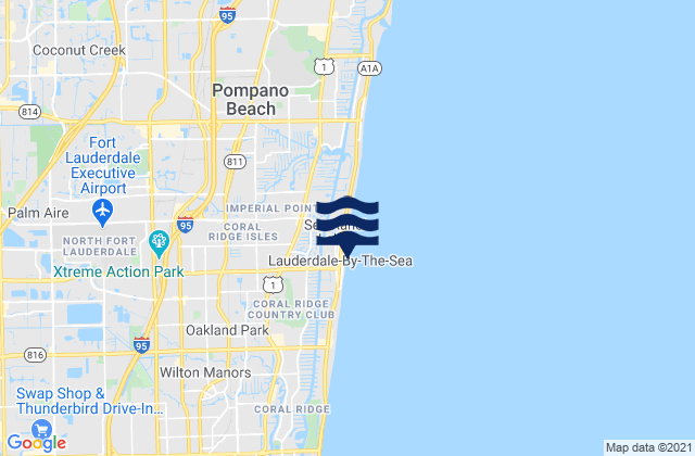 Karte der Gezeiten Lauderdale-by-the-Sea, United States