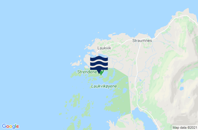 Karte der Gezeiten Laukvika, Norway