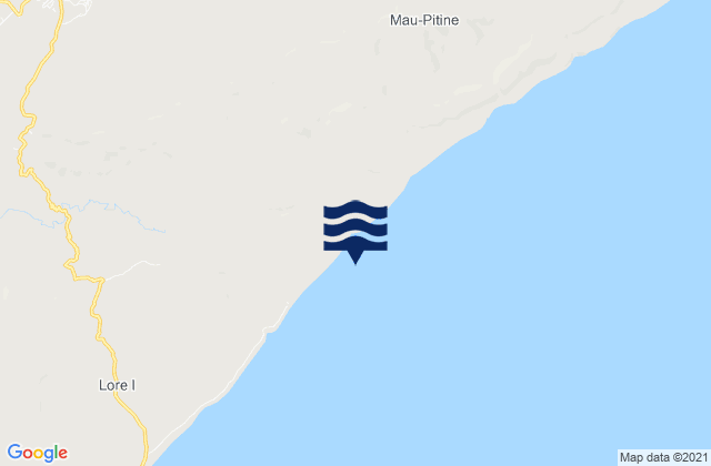 Karte der Gezeiten Lautein, Timor Leste