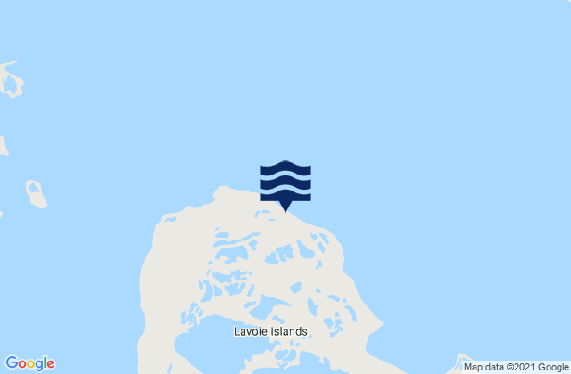 Karte der Gezeiten Lavoie Islands, Canada
