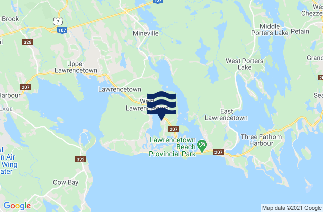 Karte der Gezeiten Lawrencetown, Canada
