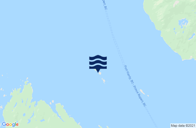 Karte der Gezeiten Lawyer Islands, Canada