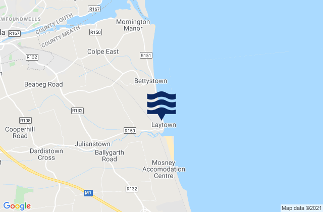 Karte der Gezeiten Laytown, Ireland