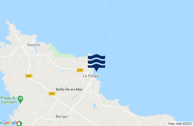 Karte der Gezeiten Le Palais (Belle Ile), France